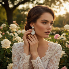 CUBIC ZIRCONIA COLLECTION - DAZZLING STARLET EARRINGS - CZER578