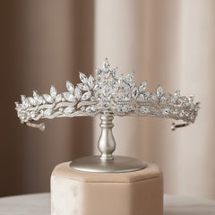 CUBIC ZIRCONIA COLLECTION - DIVINE CRYSTAL TIARA - AHB108