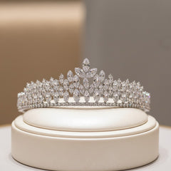 CUBIC ZIRCONIA COLLECTION - CRYSTAL ALLURE TIARA - AHB86