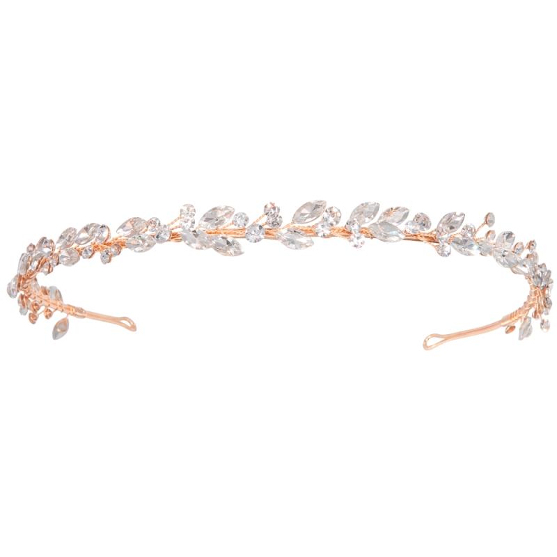 ATHENA COLLECTION - CRYSTAL CHIC HEADBAND - AHB-52 (ROSE GOLD)