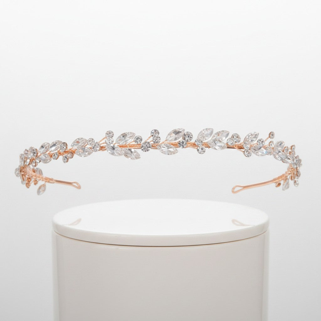 ATHENA COLLECTION - CRYSTAL CHIC HEADBAND - AHB-52 (ROSE GOLD)