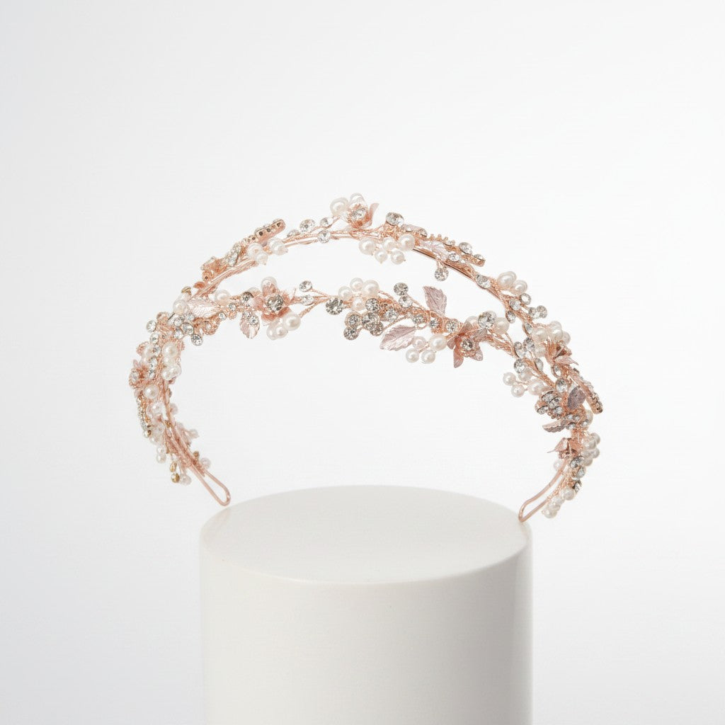 ATHENA COLLECTION - ENCHANTMENT VINE HEADBAND AHB75 ROSE GOLD