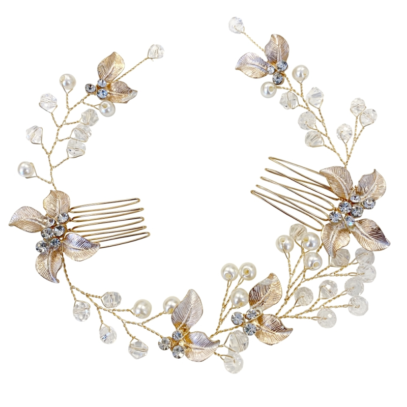 ATHENA COLLECTION - PRETTY CHIC HAIR VINE - HP189 GOLD