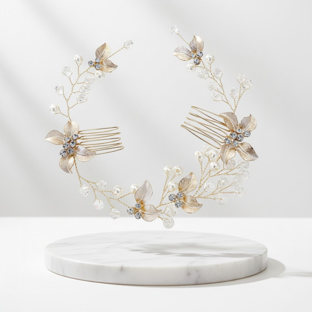 ATHENA COLLECTION - PRETTY CHIC HAIR VINE - HP189 GOLD