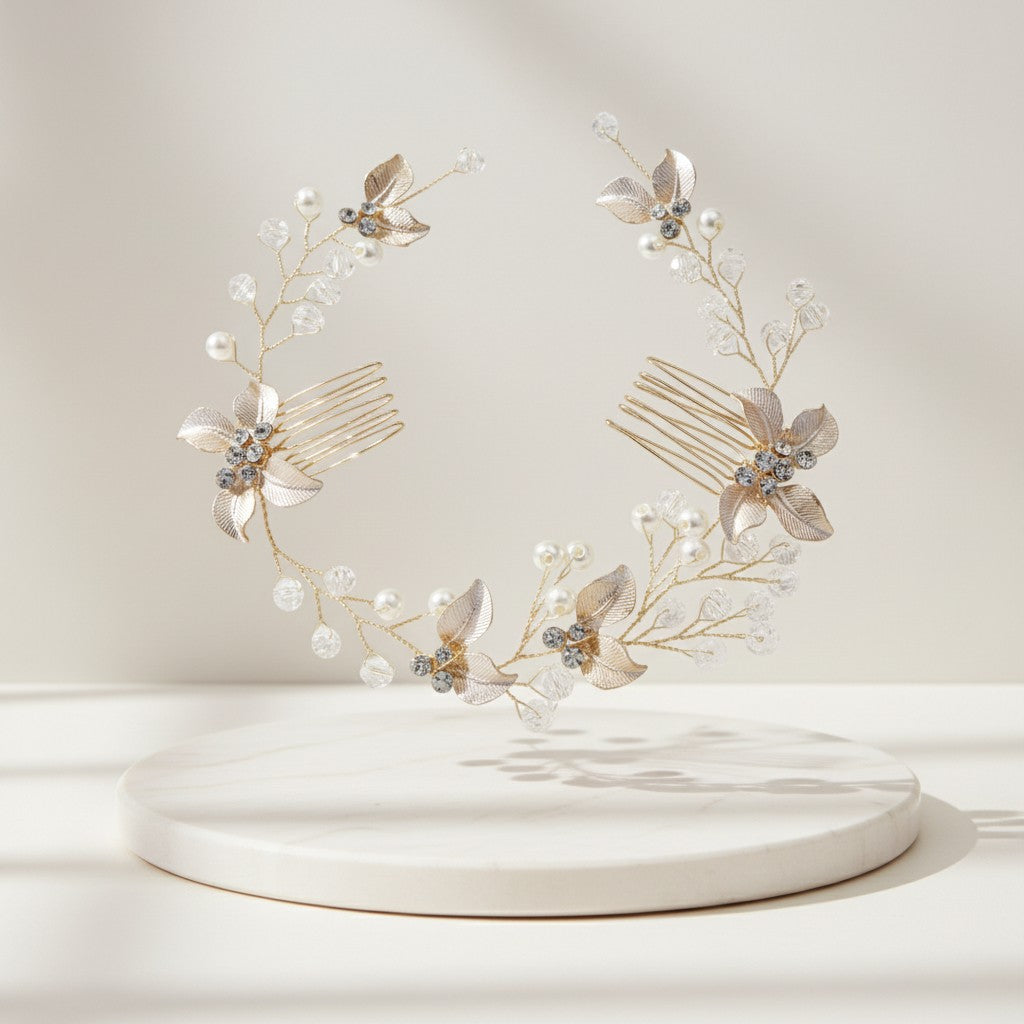 ATHENA COLLECTION - PRETTY CHIC HAIR VINE - HP189 GOLD