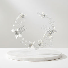 ATHENA COLLECTION - PRETTY CHIC HAIR VINE - HP189 SILVER