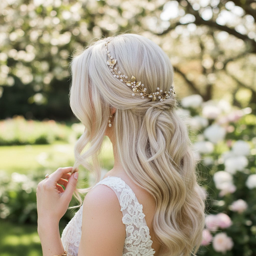 ATHENA COLLECTION - PRETTY CHIC HAIR VINE - HP189 SILVER