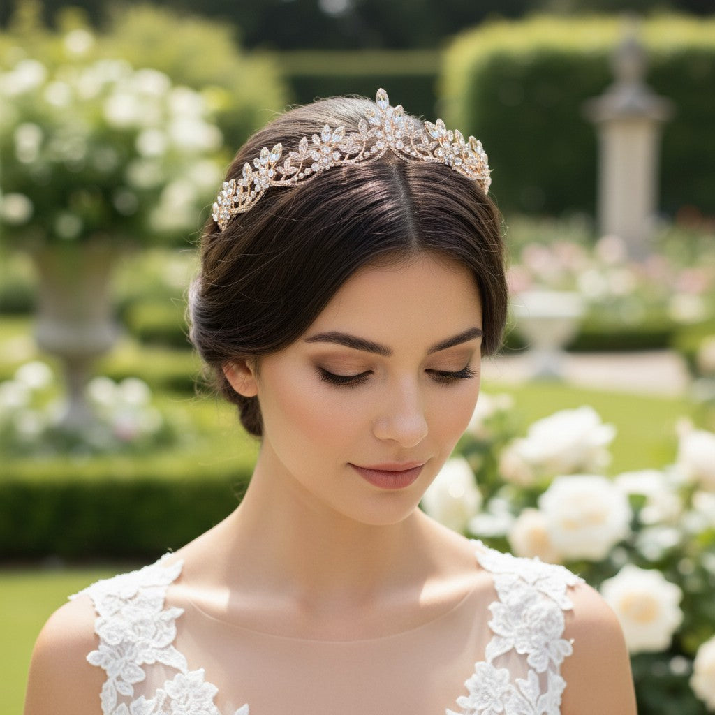 ATHENA COLLECTION - ETERNAL LUXE TIARA - AHB66 GOLD