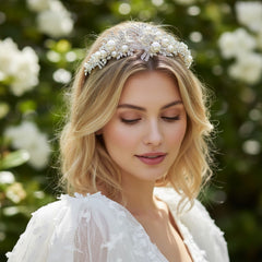 ATHENA COLLECTION - VINTAGE ALLURE HEADBAND - AHB103 SILVER