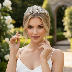 ATHENA COLLECTION - VINTAGE ALLURE HEADBAND - AHB103 SILVER