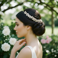 ATHENA COLLECTION - CRYSTAL GLAM HAIR COMB - HC196 GOLD