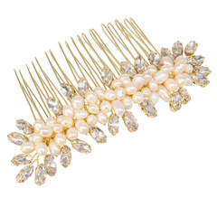 ATHENA COLLECTION - EXQUISITE PEARL COMB - HC202 GOLD