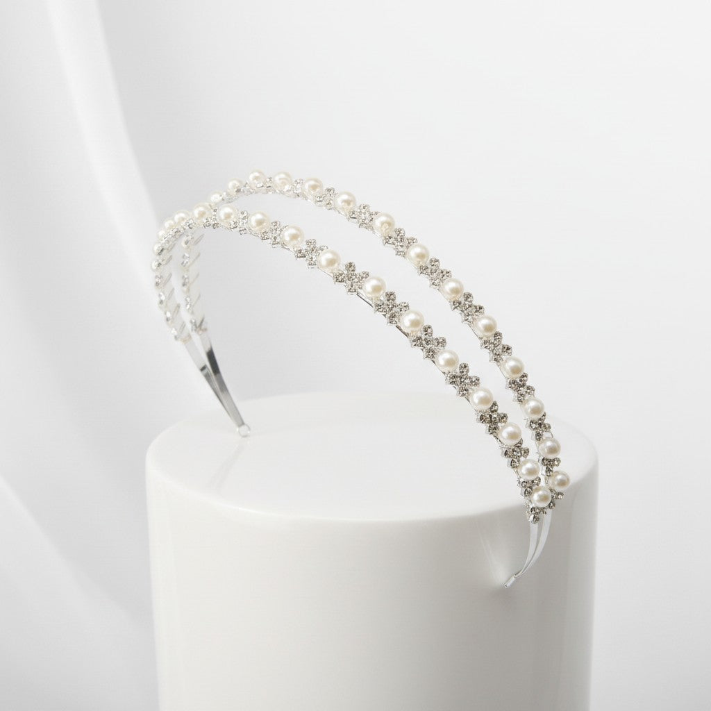ATHENA COLLECTION - DAINTY DIVA HEADBAND - AHB91 SILVER