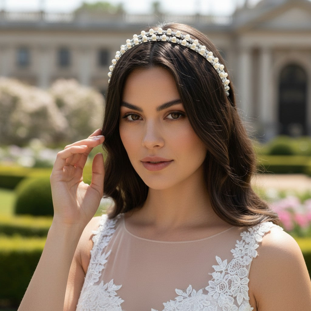 ATHENA COLLECTION - DAINTY DIVA HEADBAND - AHB91 SILVER