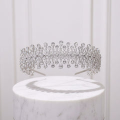 CUBIC ZIRCONIA COLLECTION - BEDAZZLE STARLET HEADPIECE - AHB88