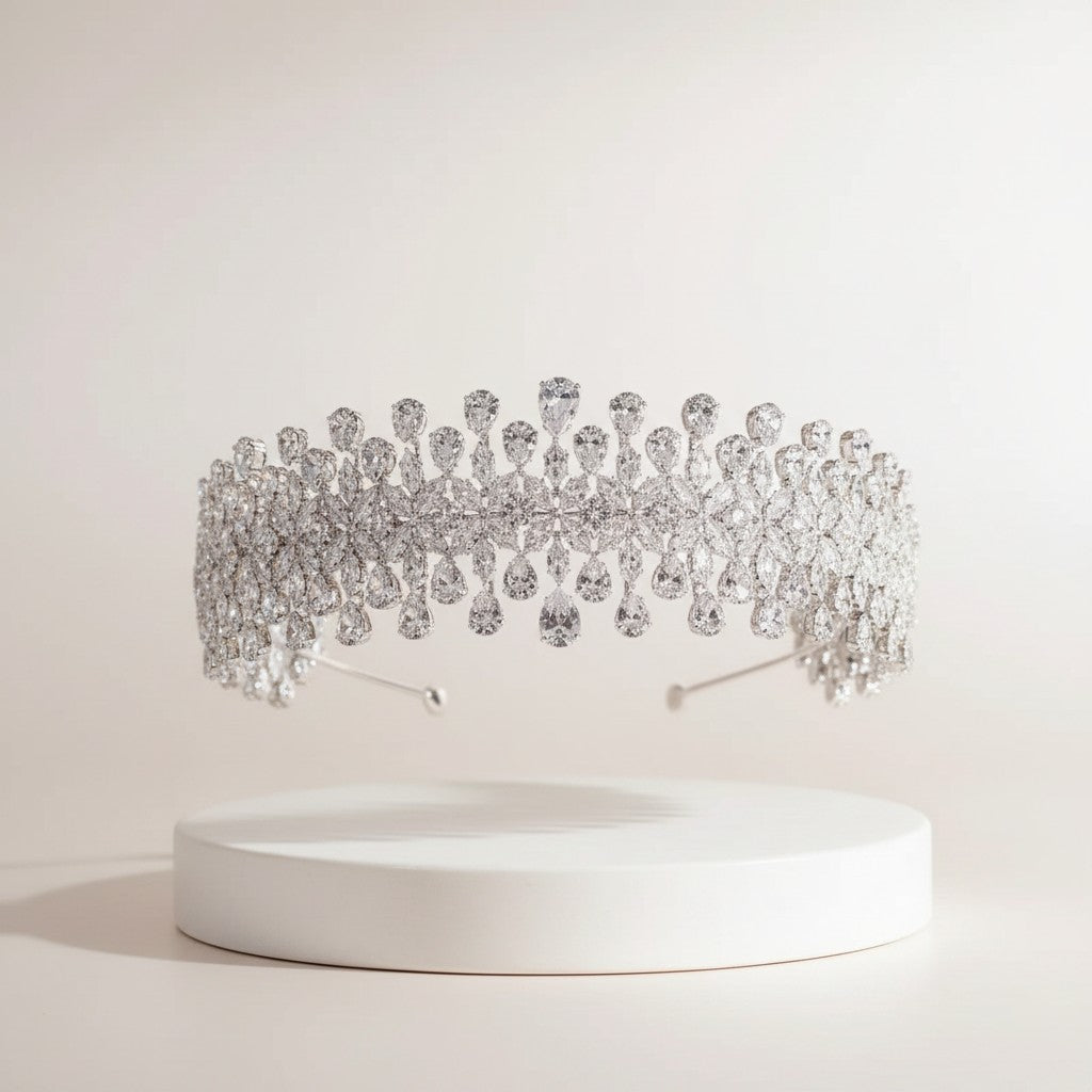 CUBIC ZIRCONIA COLLECTION - BEDAZZLE STARLET HEADPIECE - AHB88