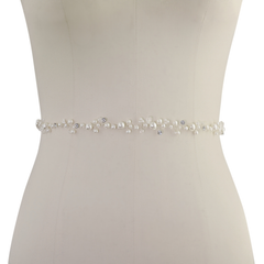ATHENA COLLECTION - PEARL EMBELLISHED BRIDAL BELT - GOLD (23)