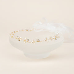 ATHENA COLLECTION - PEARL EMBELLISHED BRIDAL BELT - GOLD (23)