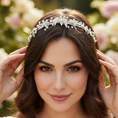ATHENA COLLECTION - PRETTY CHIC HEADBAND - SILVER AHB104
