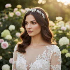 ATHENA COLLECTION - PRETTY CHIC HEADBAND - SILVER AHB104