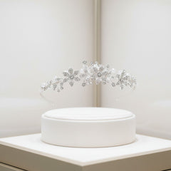 ATHENA COLLECTION - PRETTY CHIC HEADBAND - SILVER AHB104