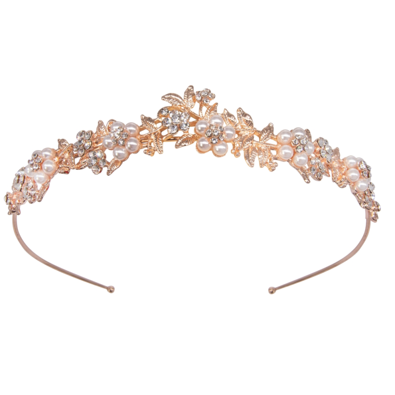ATHENA COLLECTION - VINTAGE VINE HEADBAND - AHB101 ROSE GOLD