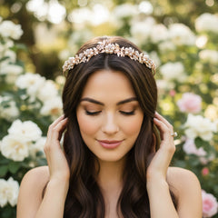 ATHENA COLLECTION - VINTAGE VINE HEADBAND - AHB101 ROSE GOLD
