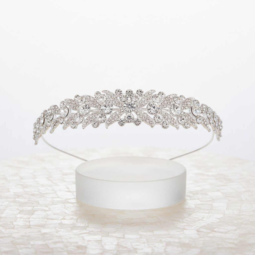 ATHENA COLLECTION - CRYSTAL SPARKLE HEADBAND - AHB100 SILVER