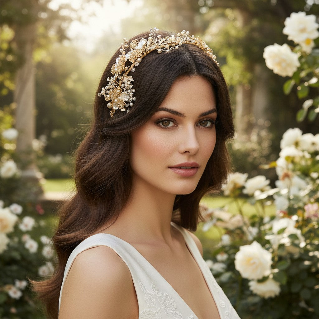 ATHENA COLLECTION - FLORAL ENCHANTMENT VINE - HP195 SILVE GOLD