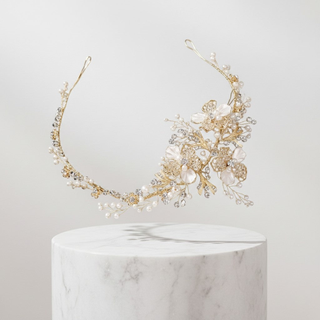 ATHENA COLLECTION - FLORAL ENCHANTMENT VINE - HP195 SILVE GOLD
