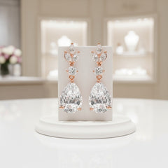 CUBIC ZIRCONIA COLLECTION - SIMPLY SPARKLE EARRINGS - CZER567 ROSE GOLD
