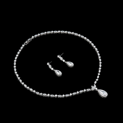 CUBIC ZIRCONIA COLLECTION - SHEER ELEGANCE NECKLACE SET - CZNK141