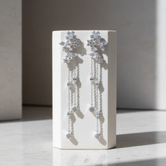 CUBIC ZIRCONIA COLLECTION - DAZZLING CHANDELIER EARRINGS - CZER603