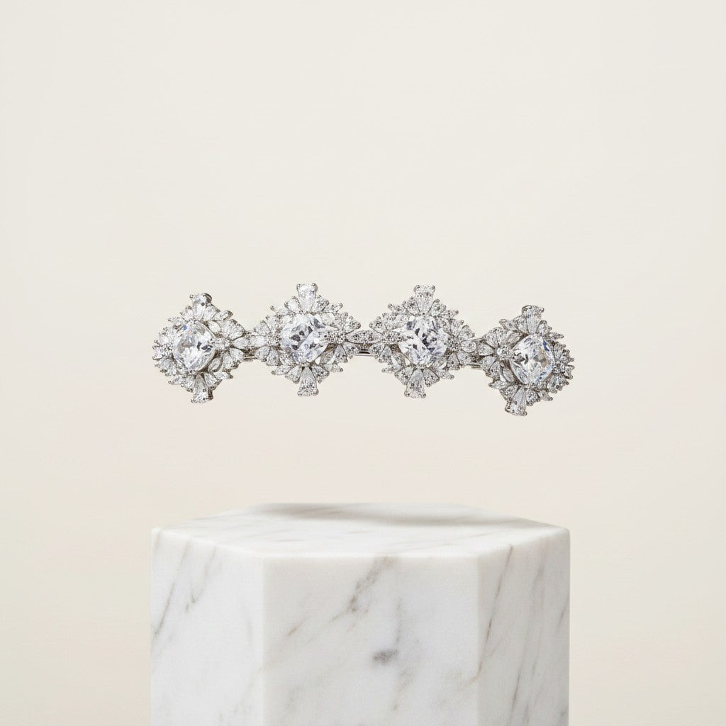 CUBIC ZIRCONIA COLLECTION - LUXE OPULENCE HAIR CLIP - CLIP761