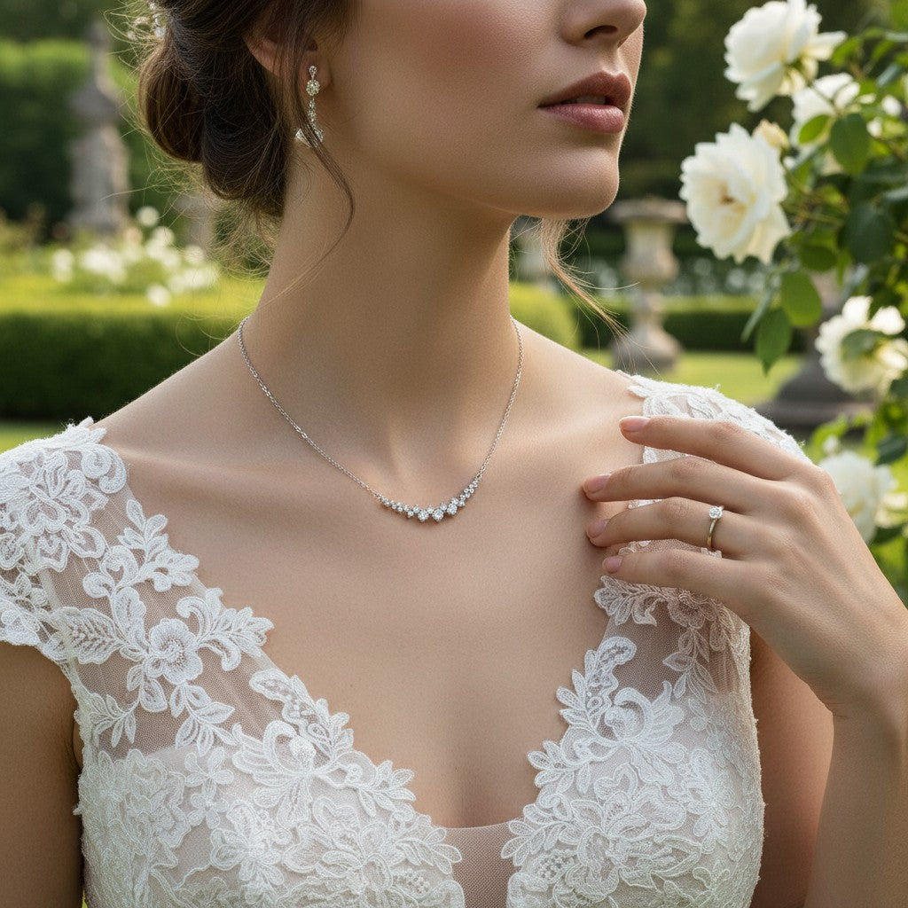 CUBIC ZIRCONIA COLLECTION - CRYSTAL ELEGANCE NECKLACE - CZNK148