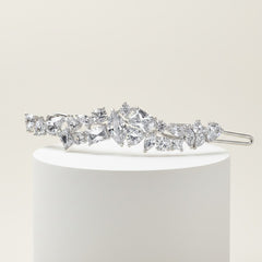 CUBIC ZIRCONIA COLLECTION - SHEER CRYSTAL HAIR CLIP - CLIP762