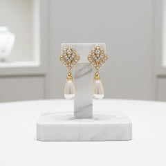 ATHENA COLLECTION - GOLD LUXE CLIP ON EARRINGS - CZER615