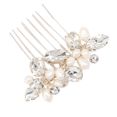 ATHENA COLLECTION - PRETTY PETITE HAIR COMB - HC224 SILVER