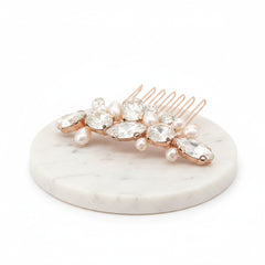 ATHENA COLLECTION - PRETTY PETITE HAIR COMB - HC224 ROSE GOLD