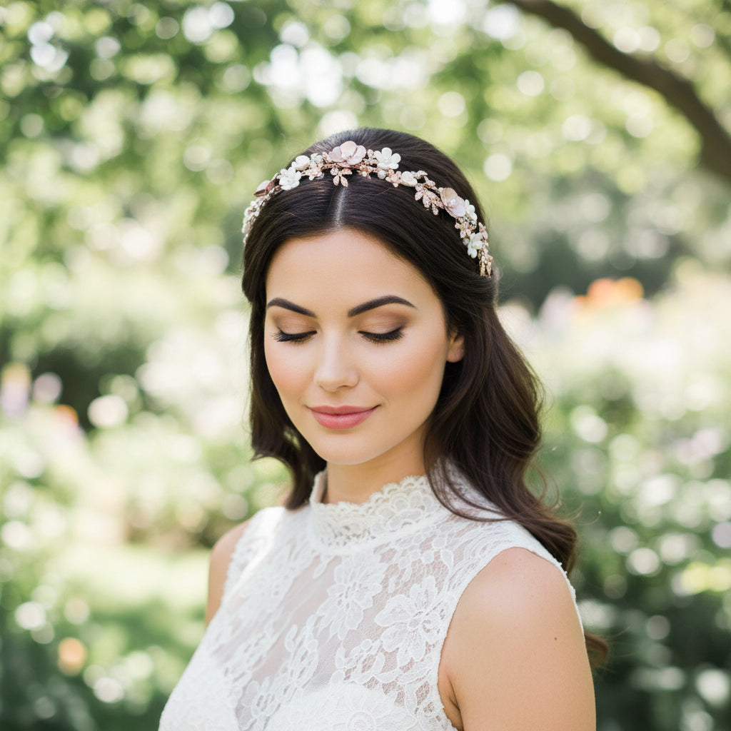 ATHENA COLLECTION - LUXE HEADBAND - AHB96 PINK BLUSH