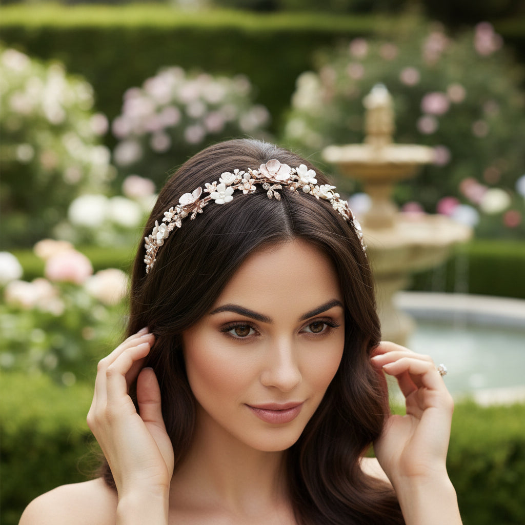 ATHENA COLLECTION - LUXE HEADBAND - AHB96 PINK BLUSH