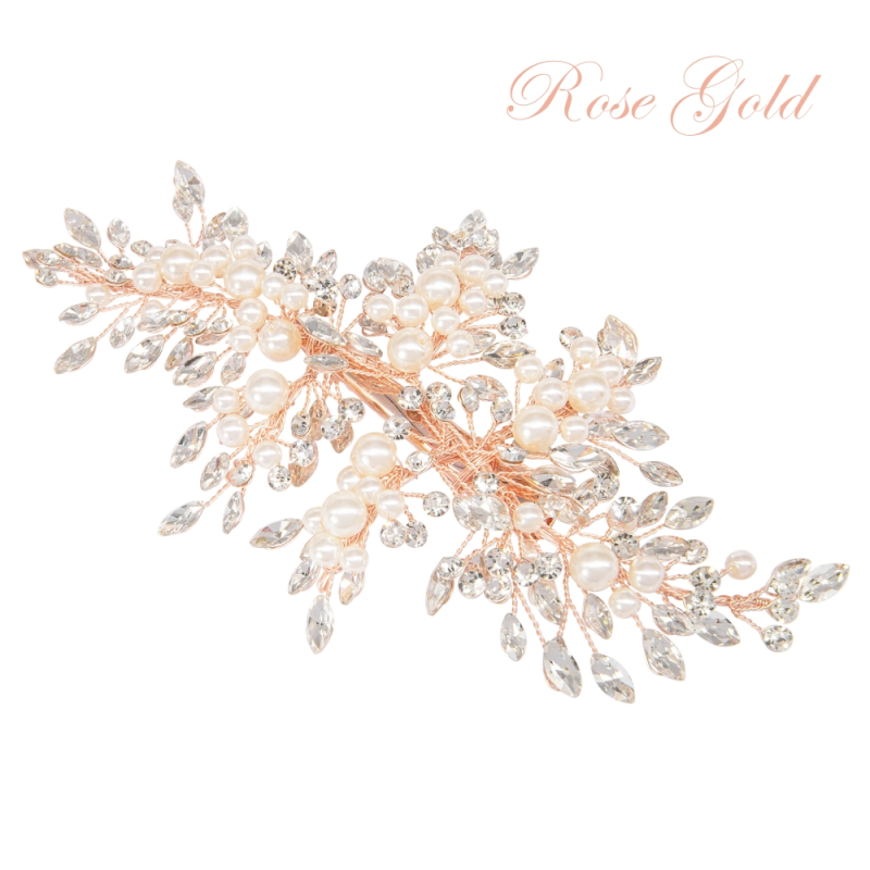 ATHENA COLLECTION - PEARLS OF EXTRAVAGANCE HEADPIECE - HC227 ROSE GOLD