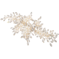 ATHENA COLLECTION - PEARLS OF EXTRAVAGANCE HEADPIECE - HC227 SILVER