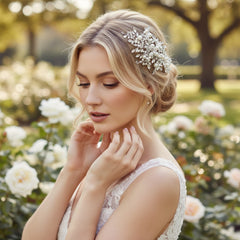 ATHENA COLLECTION - PEARLS OF EXTRAVAGANCE HEADPIECE - HC227 SILVER