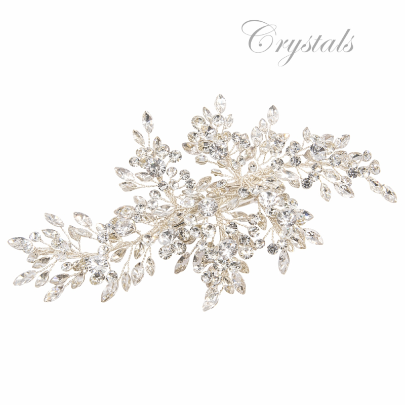 ATHENA COLLECTION - CRYSTAL EXTRAVAGANCE HEADPIECE - HC226 SILVER