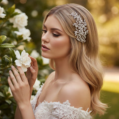 ATHENA COLLECTION - CRYSTAL EXTRAVAGANCE HEADPIECE - HC226 SILVER