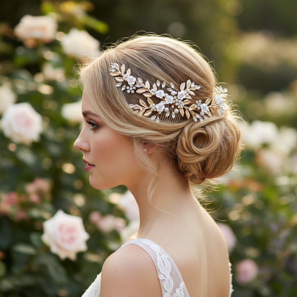 ATHENA COLLECTION - PRETTY EXTRAVAGANCE HAIR COMB - HC229GOLD