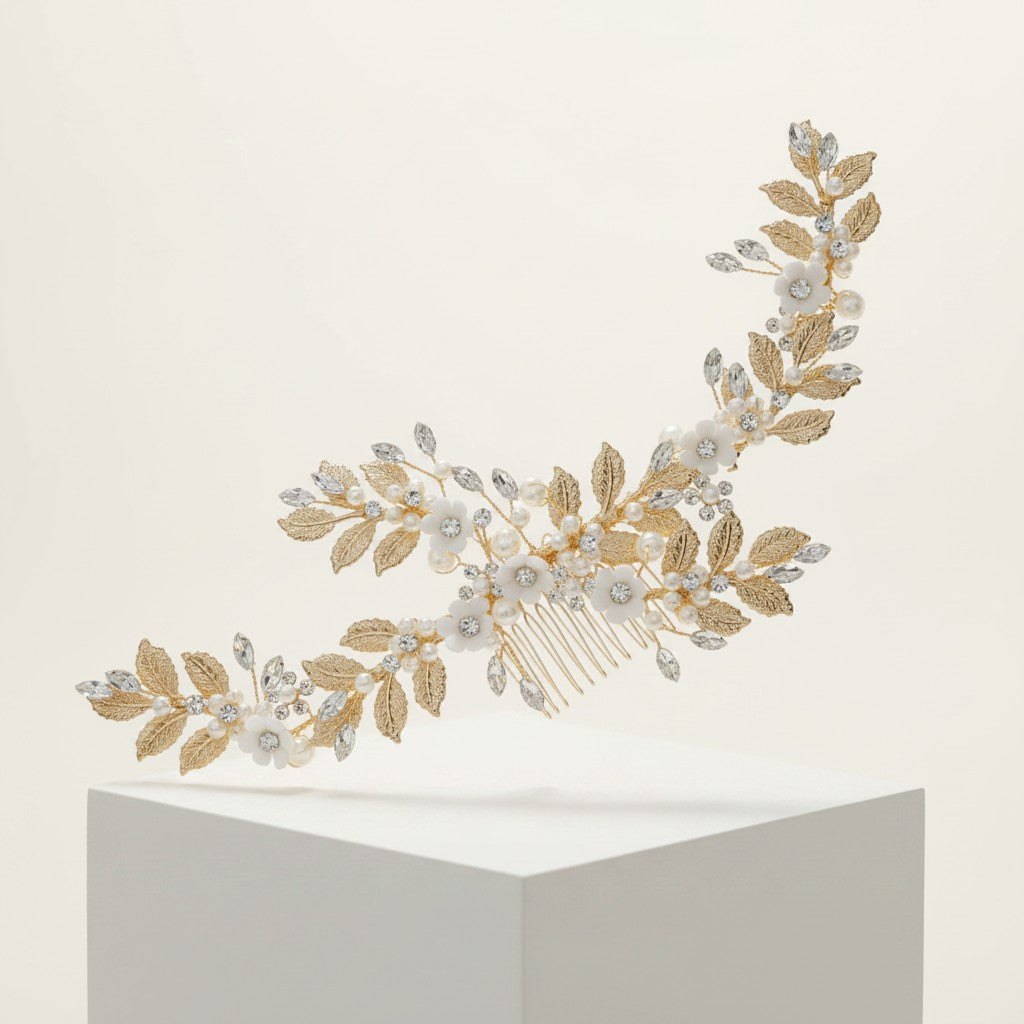 ATHENA COLLECTION - PRETTY EXTRAVAGANCE HAIR COMB - HC229GOLD