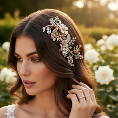 ATHENA COLLECTION - EXQUISITE PINK BLUSH HEADPIECE - HC232