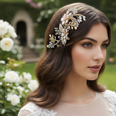 ATHENA COLLECTION - EXQUISITE PINK BLUSH HEADPIECE - HC232